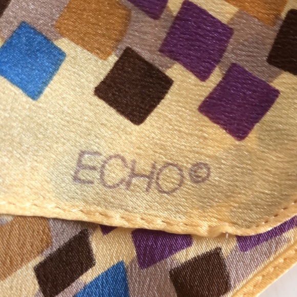 Echo Elegantly patterned Pointed End Silk Scarf - Picture 5 of 11